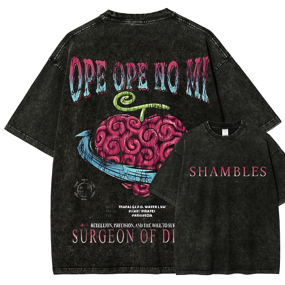 One Piece Devil Fruit | Unisex Fit Washed T-Shirt 2511018867