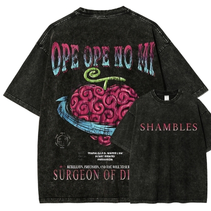 One Piece Devil Fruit | Unisex Fit Washed T-Shirt 2511018867