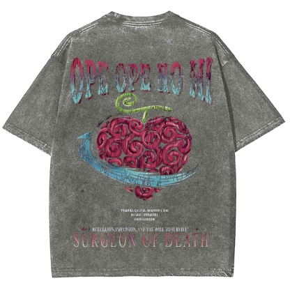 One Piece Devil Fruit | Unisex Fit Washed T-Shirt 2511018867