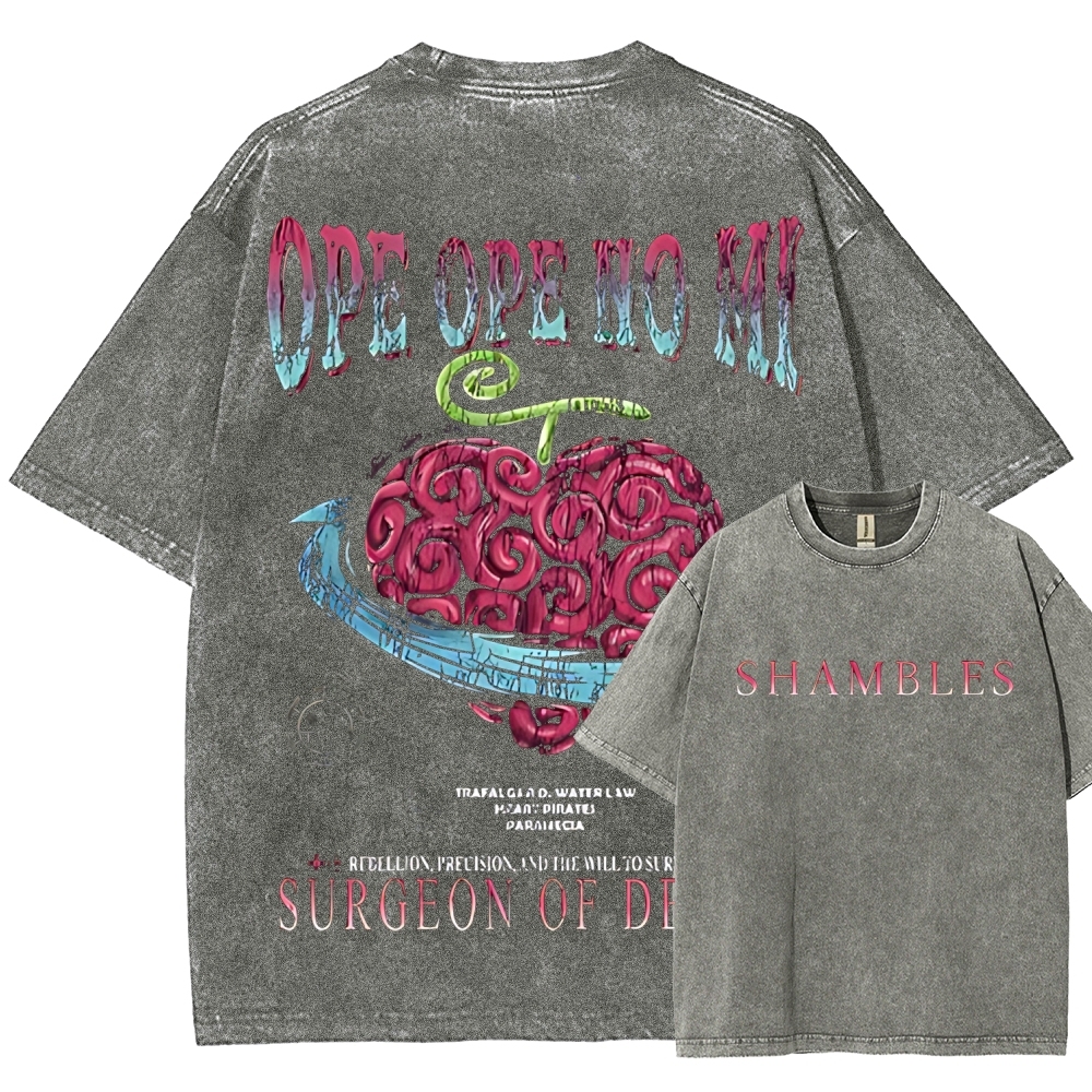 One Piece Devil Fruit | Unisex Fit Washed T-Shirt 2511018867