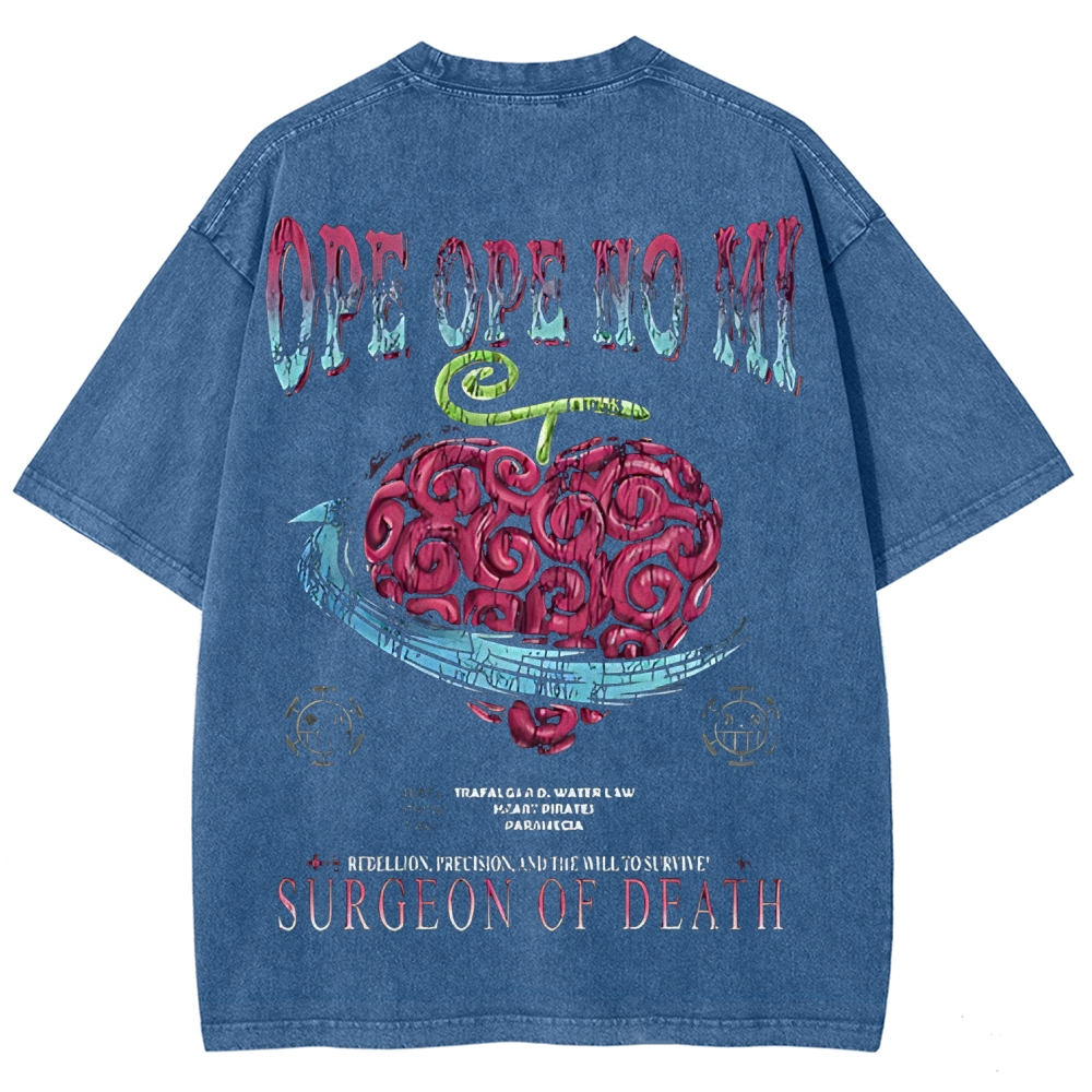 One Piece Devil Fruit | Unisex Fit Washed T-Shirt 2511018867