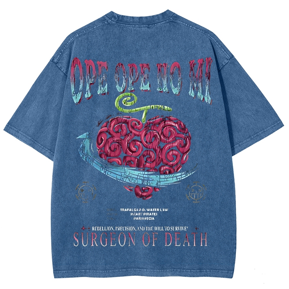 One Piece Devil Fruit | Unisex Fit Washed T-Shirt 2511018867