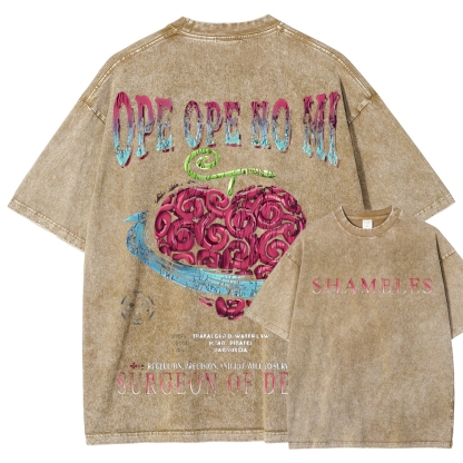 One Piece Devil Fruit | Unisex Fit Washed T-Shirt 2511018867