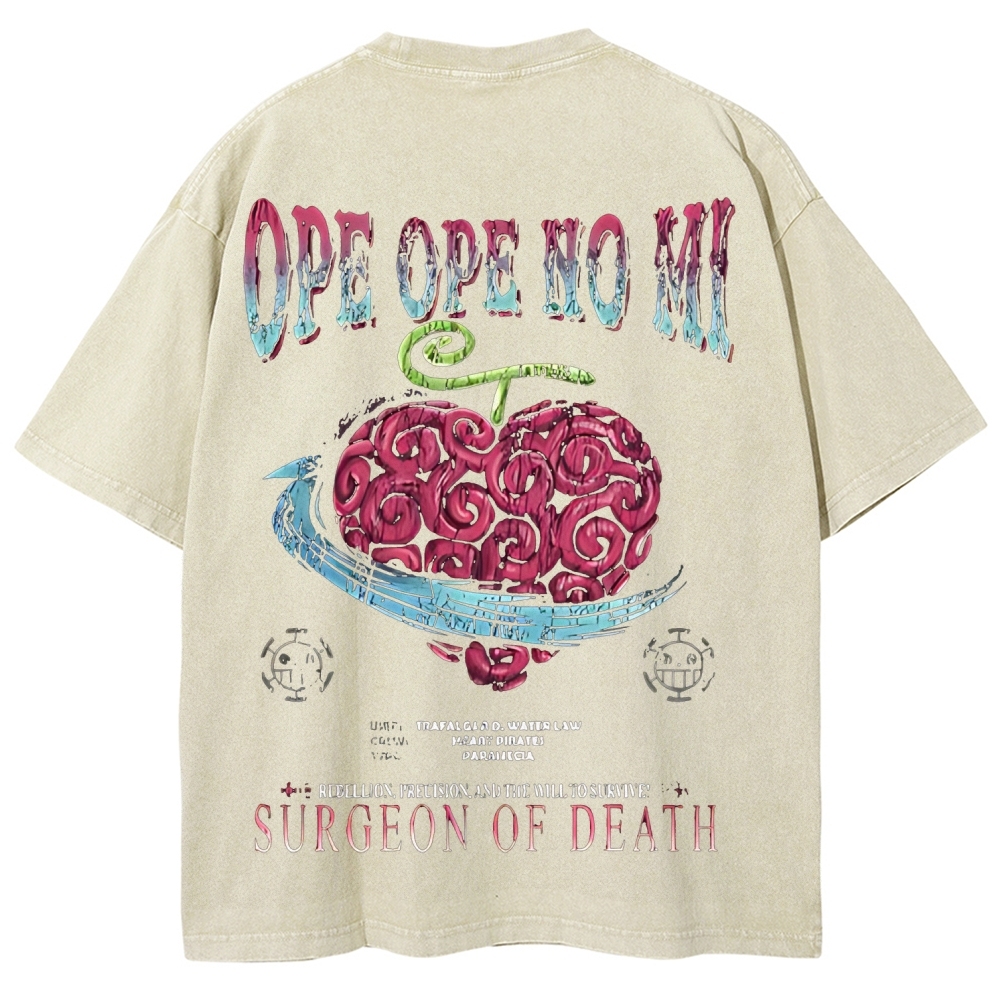One Piece Devil Fruit | Unisex Fit Washed T-Shirt 2511018867