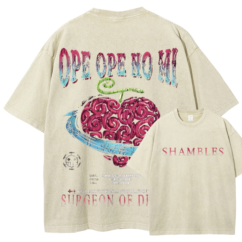 One Piece Devil Fruit | Unisex Fit Washed T-Shirt 2511018867