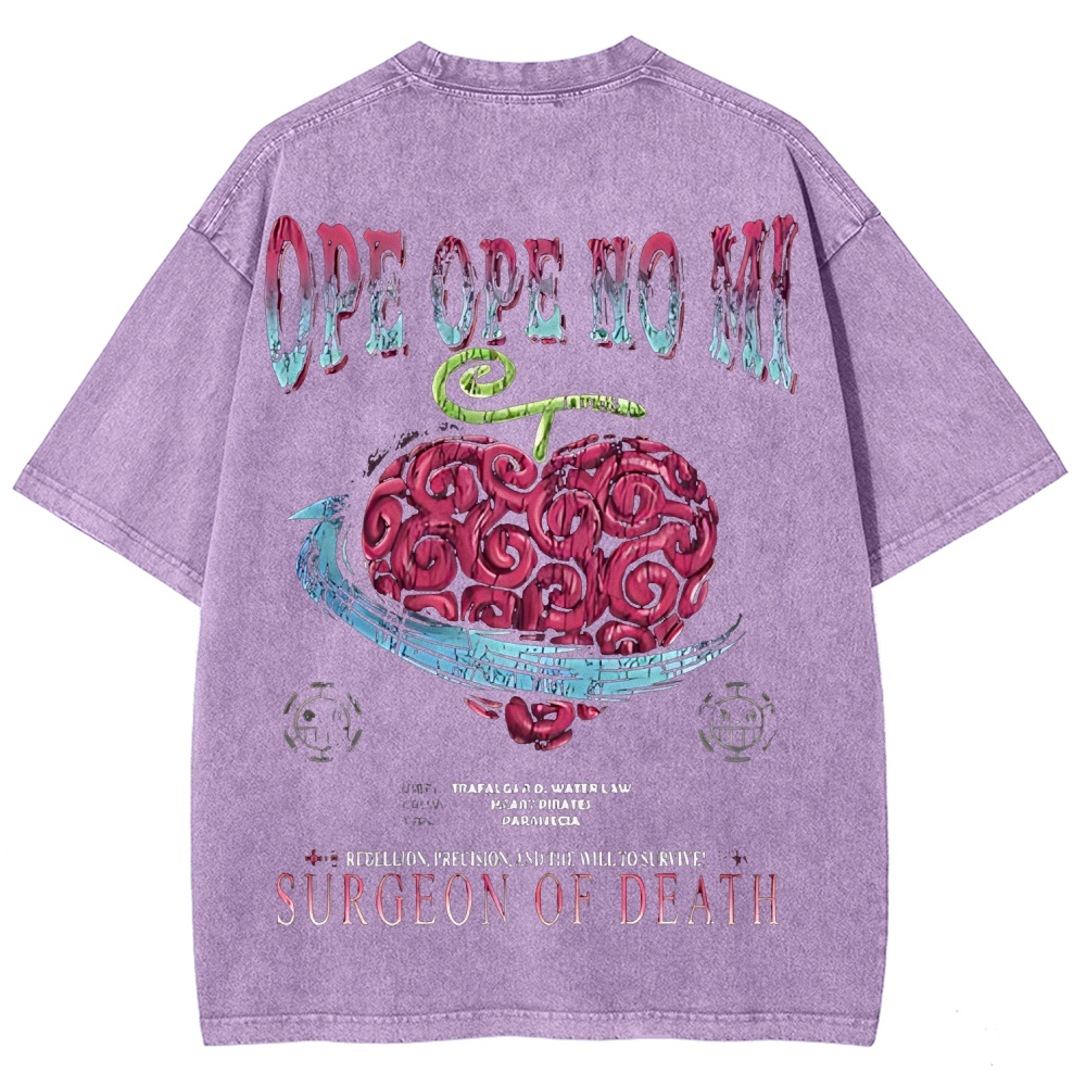 One Piece Devil Fruit | Unisex Fit Washed T-Shirt 2511018867