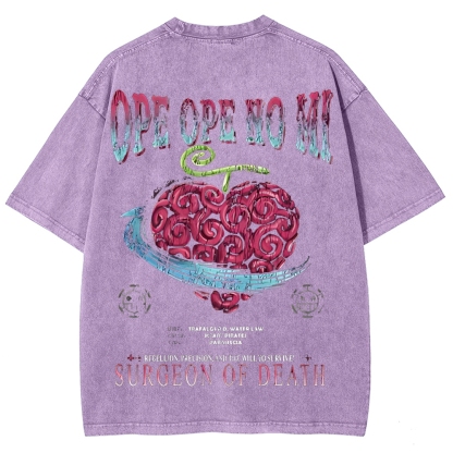 One Piece Devil Fruit | Unisex Fit Washed T-Shirt 2511018867