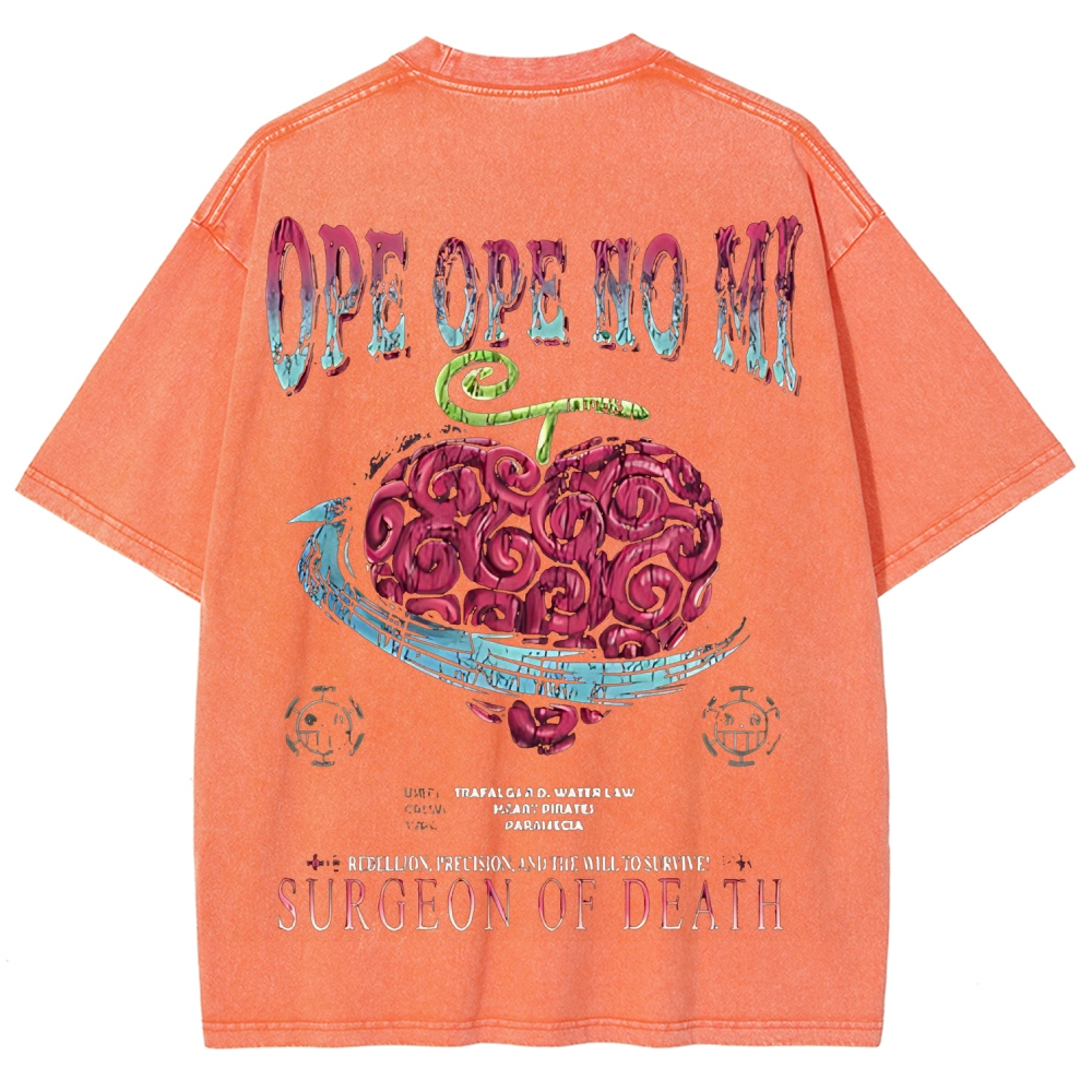 One Piece Devil Fruit | Unisex Fit Washed T-Shirt 2511018867
