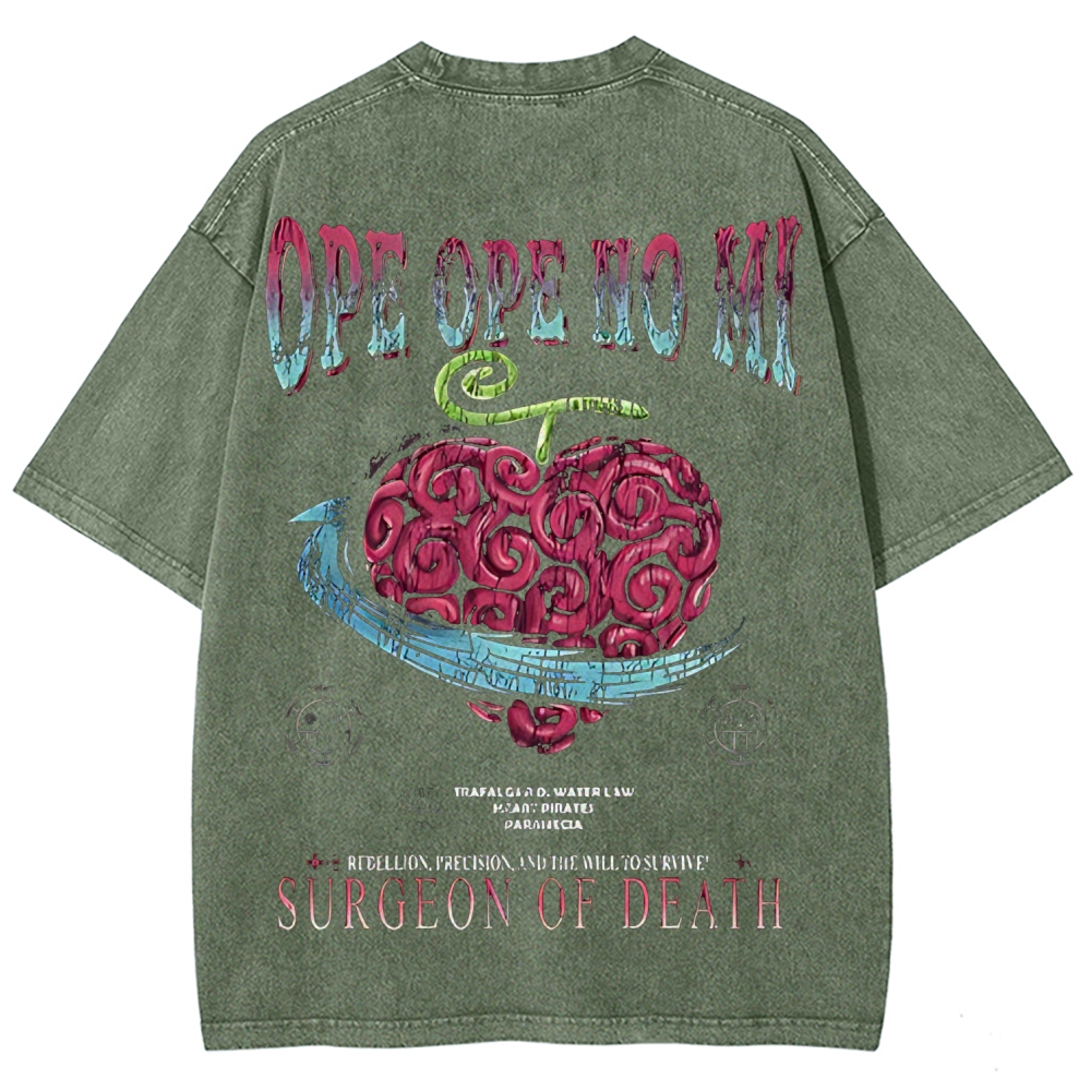 One Piece Devil Fruit | Unisex Fit Washed T-Shirt 2511018867