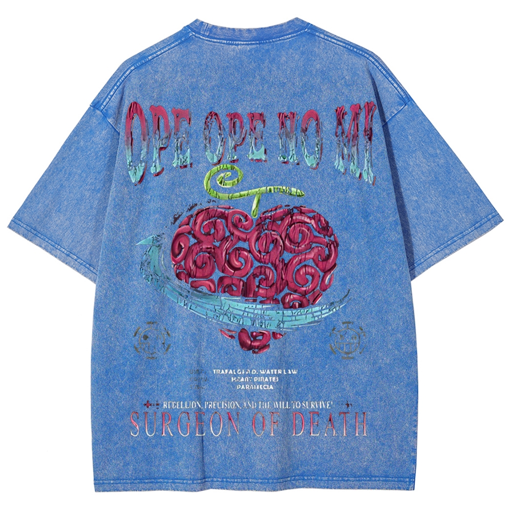 One Piece Devil Fruit | Unisex Fit Washed T-Shirt 2511018867