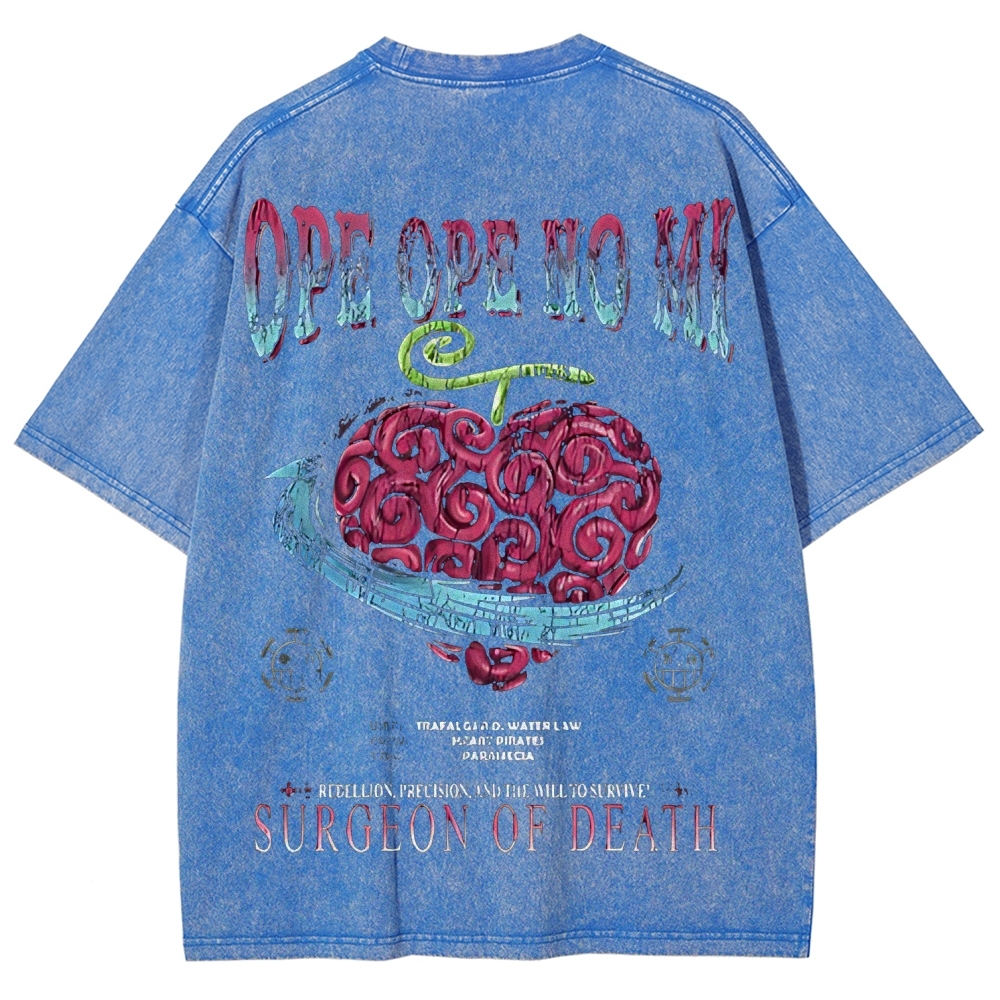 One Piece Devil Fruit | Unisex Fit Washed T-Shirt 2511018867