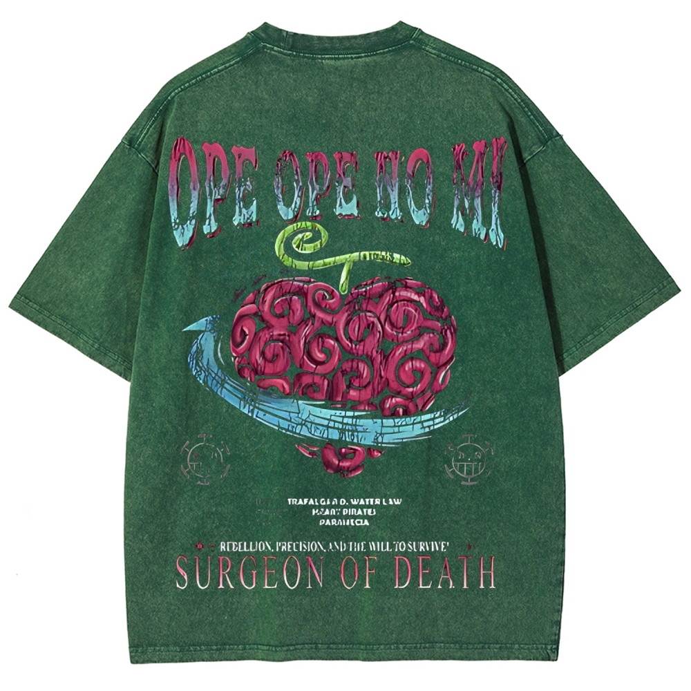 One Piece Devil Fruit | Unisex Fit Washed T-Shirt 2511018867