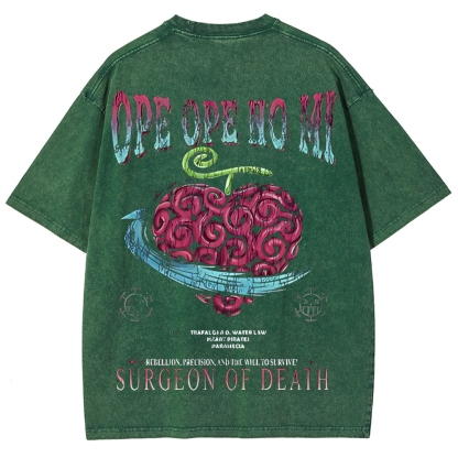 One Piece Devil Fruit | Unisex Fit Washed T-Shirt 2511018867