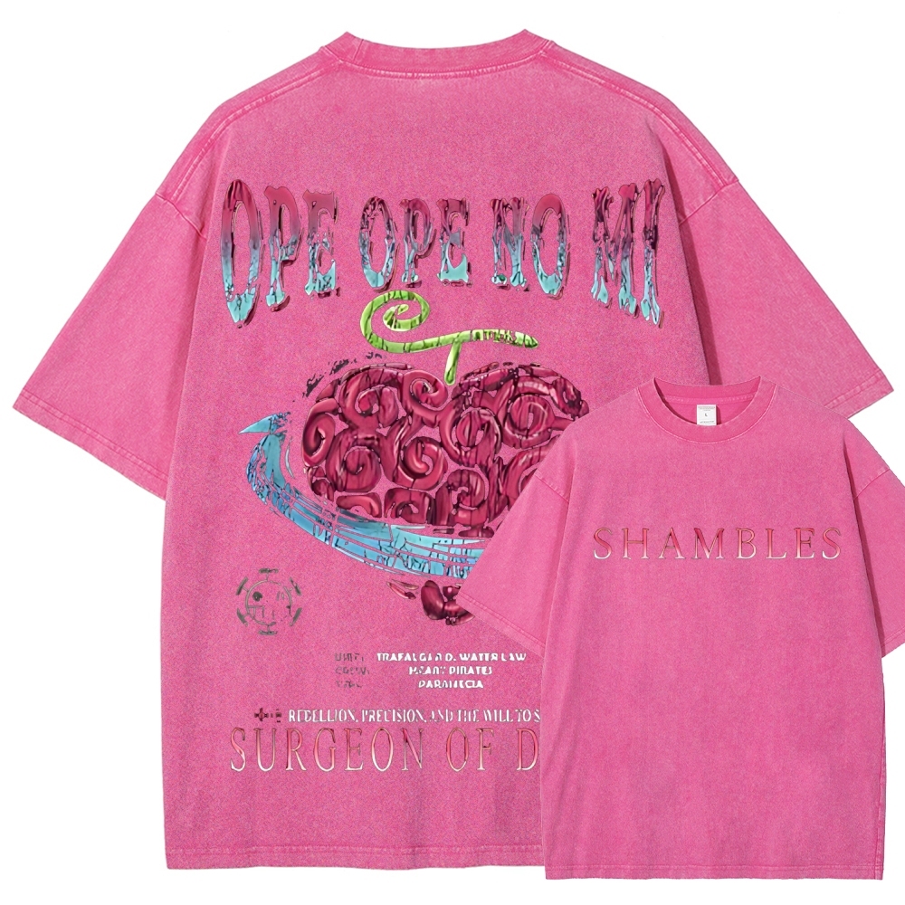 One Piece Devil Fruit | Unisex Fit Washed T-Shirt 2511018867