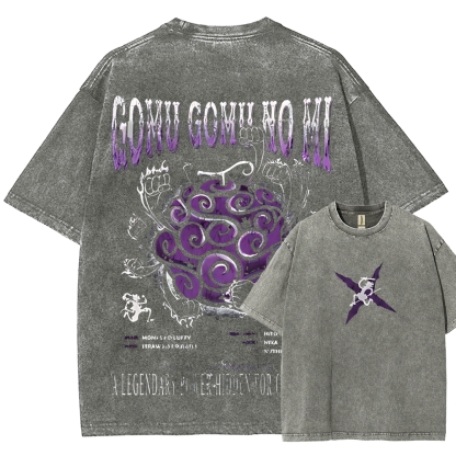 One Piece Devil Fruit | Unisex Fit Washed T-Shirt 2511018868