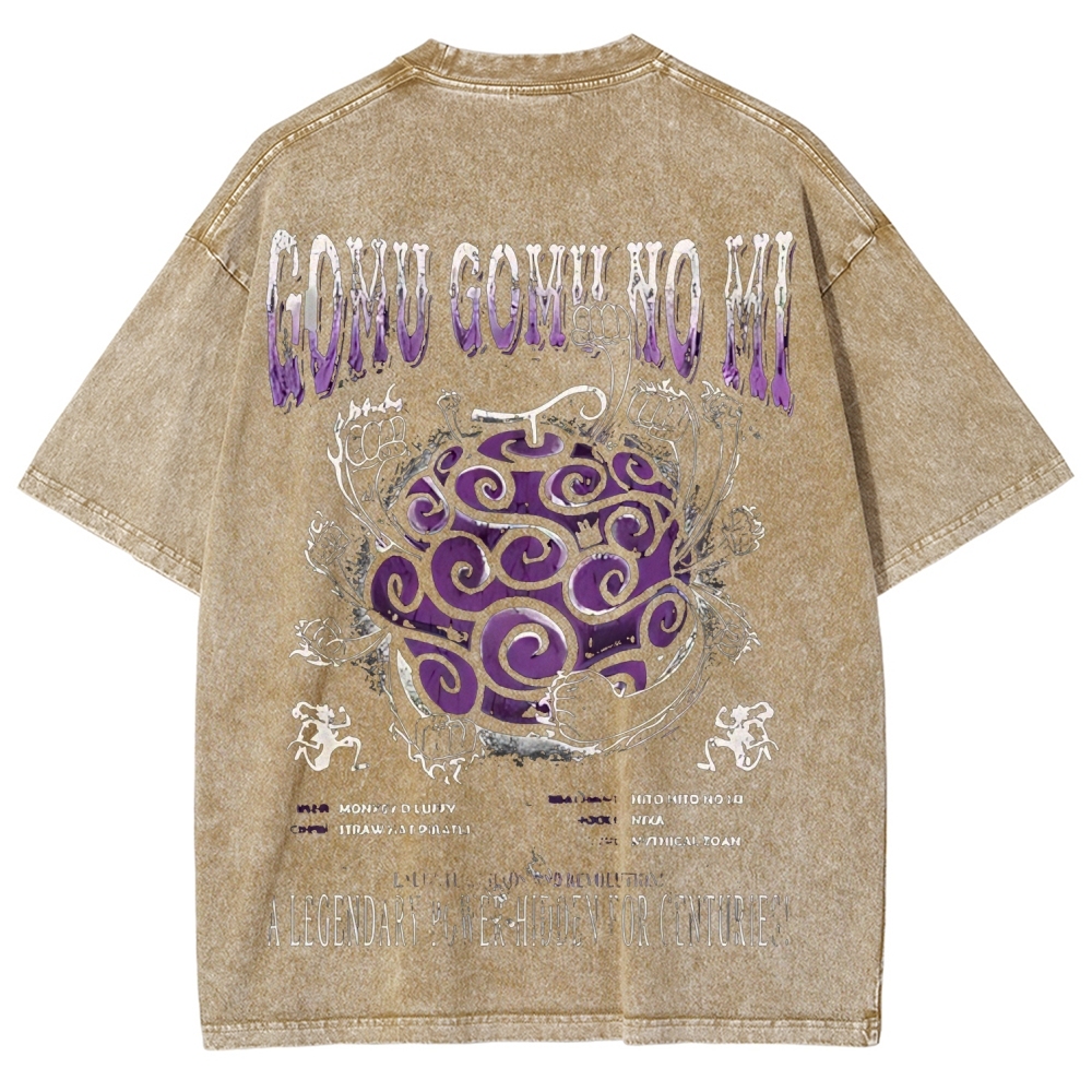 One Piece Devil Fruit | Unisex Fit Washed T-Shirt 2511018868