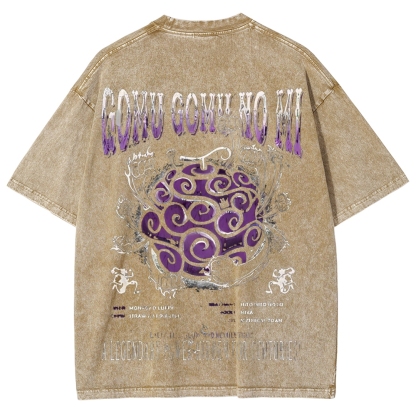 One Piece Devil Fruit | Unisex Fit Washed T-Shirt 2511018868