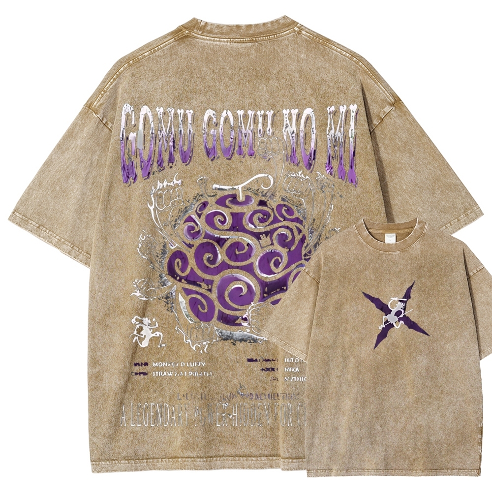 One Piece Devil Fruit | Unisex Fit Washed T-Shirt 2511018868