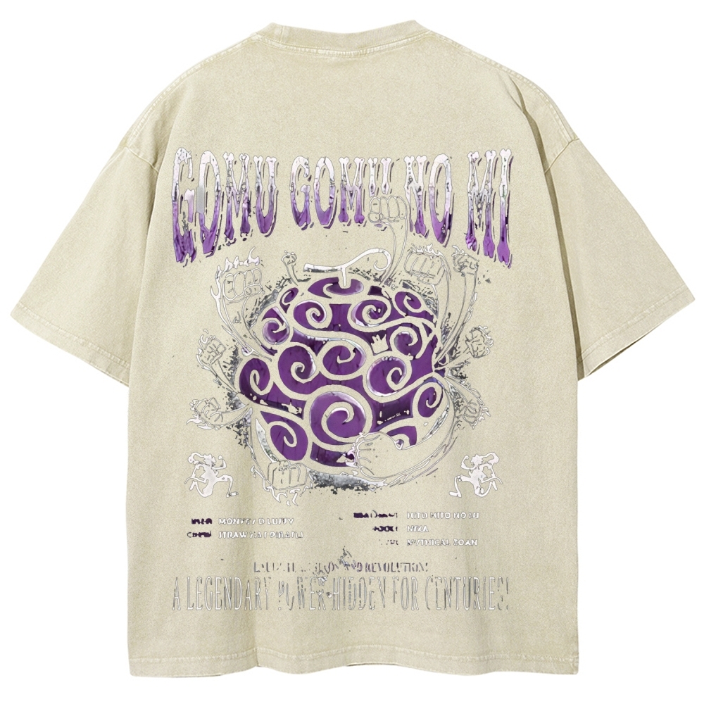One Piece Devil Fruit | Unisex Fit Washed T-Shirt 2511018868