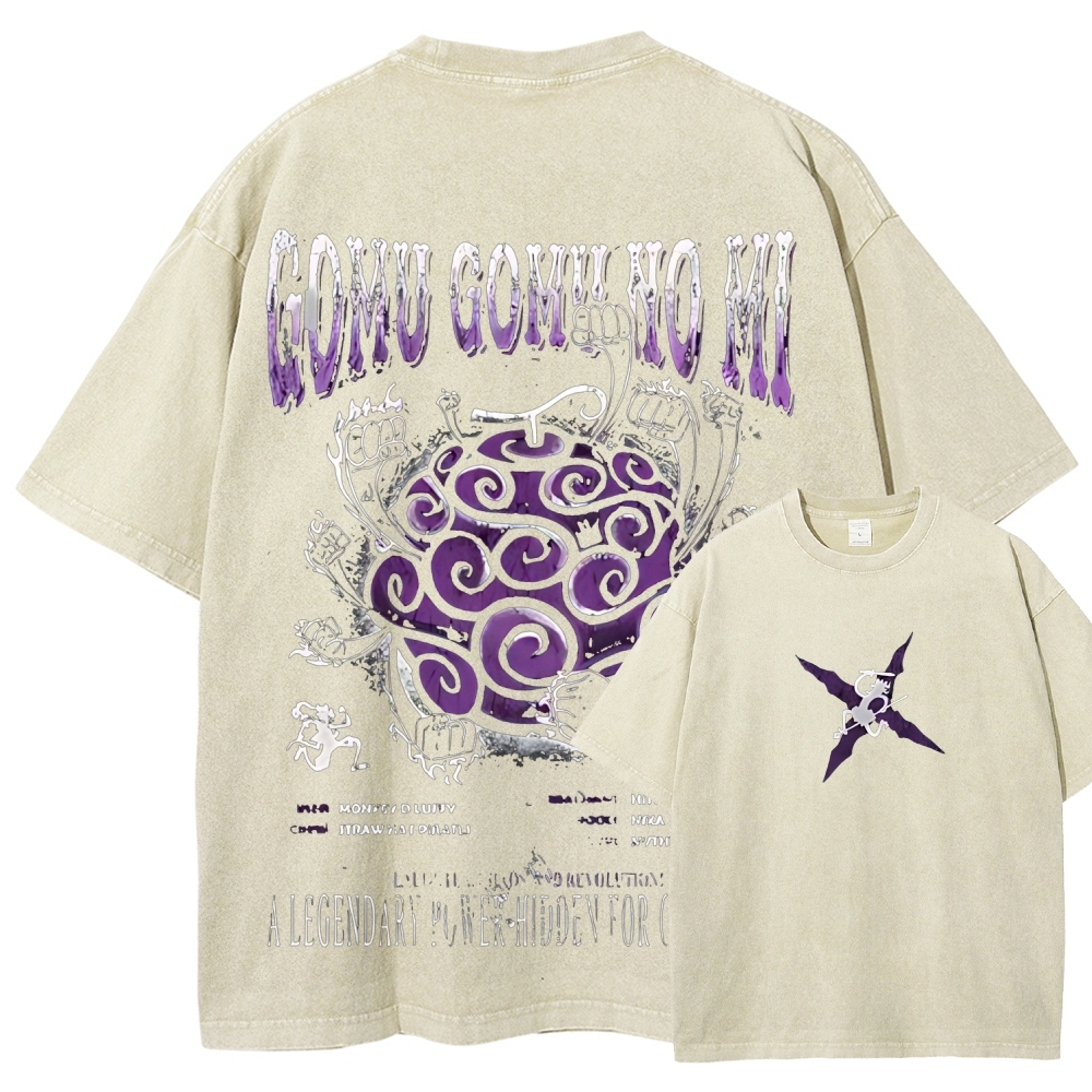 One Piece Devil Fruit | Unisex Fit Washed T-Shirt 2511018868