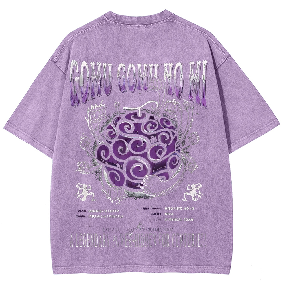 One Piece Devil Fruit | Unisex Fit Washed T-Shirt 2511018868