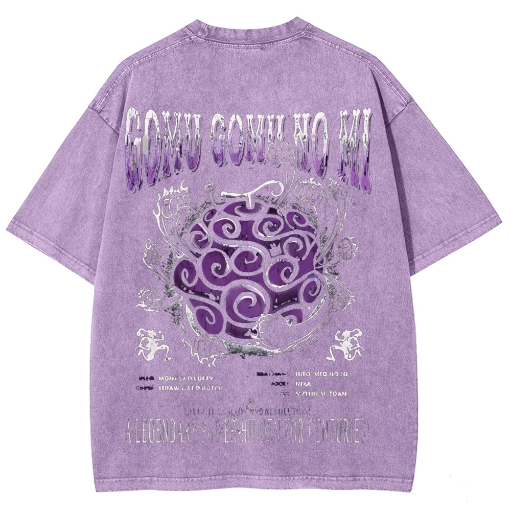 One Piece Devil Fruit | Unisex Fit Washed T-Shirt 2511018868