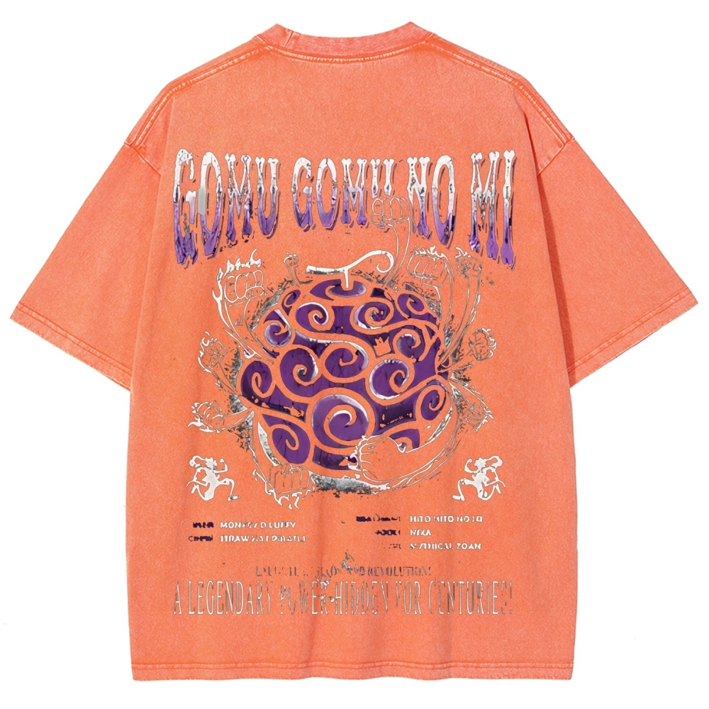 One Piece Devil Fruit | Unisex Fit Washed T-Shirt 2511018868
