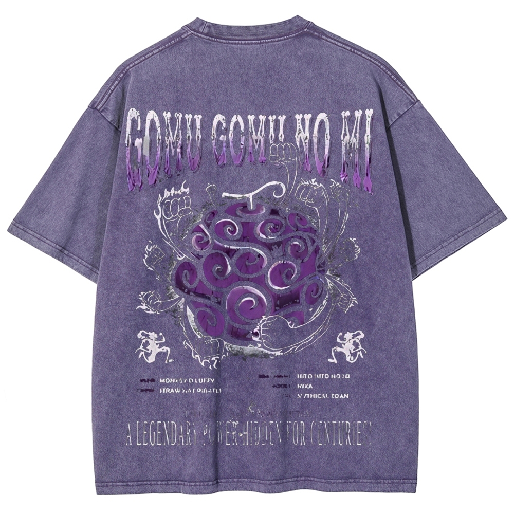 One Piece Devil Fruit | Unisex Fit Washed T-Shirt 2511018868