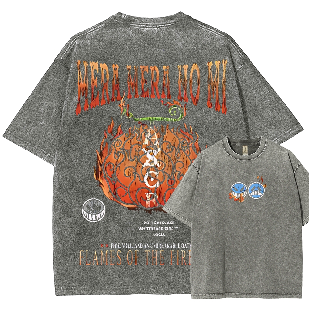 One Piece Devil Fruit | Unisex Fit Washed T-Shirt 2511018869