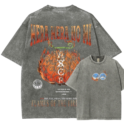 One Piece Devil Fruit | Unisex Fit Washed T-Shirt 2511018869