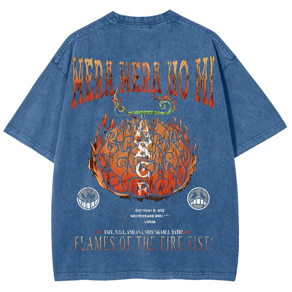 One Piece Devil Fruit | Unisex Fit Washed T-Shirt 2511018869