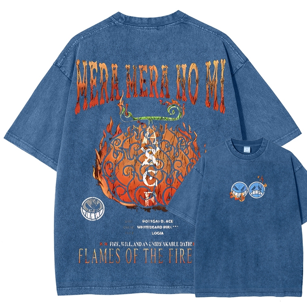 One Piece Devil Fruit | Unisex Fit Washed T-Shirt 2511018869