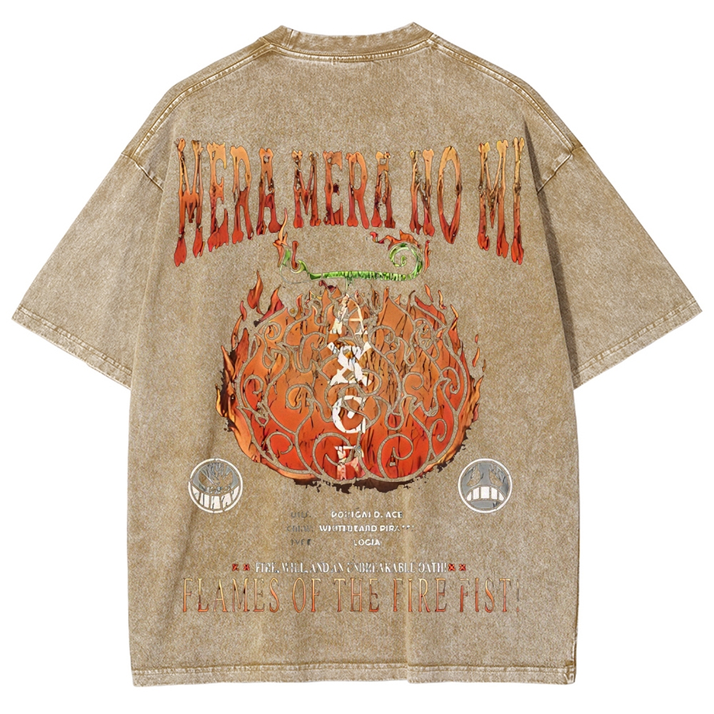 One Piece Devil Fruit | Unisex Fit Washed T-Shirt 2511018869