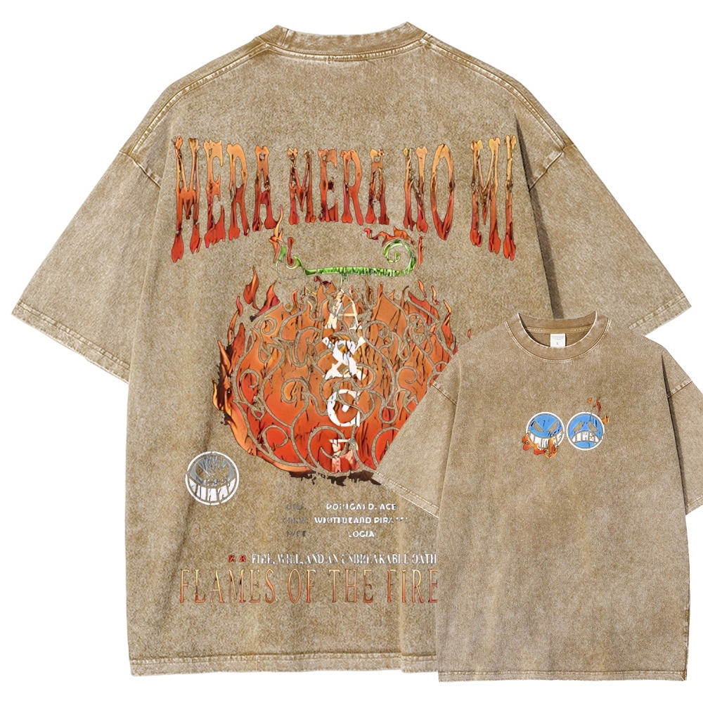 One Piece Devil Fruit | Unisex Fit Washed T-Shirt 2511018869