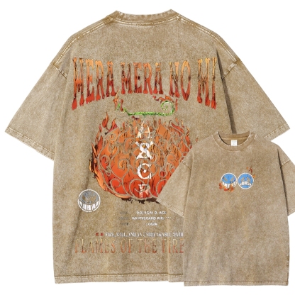 One Piece Devil Fruit | Unisex Fit Washed T-Shirt 2511018869