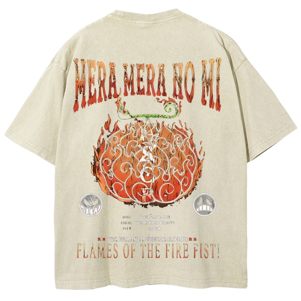 One Piece Devil Fruit | Unisex Fit Washed T-Shirt 2511018869