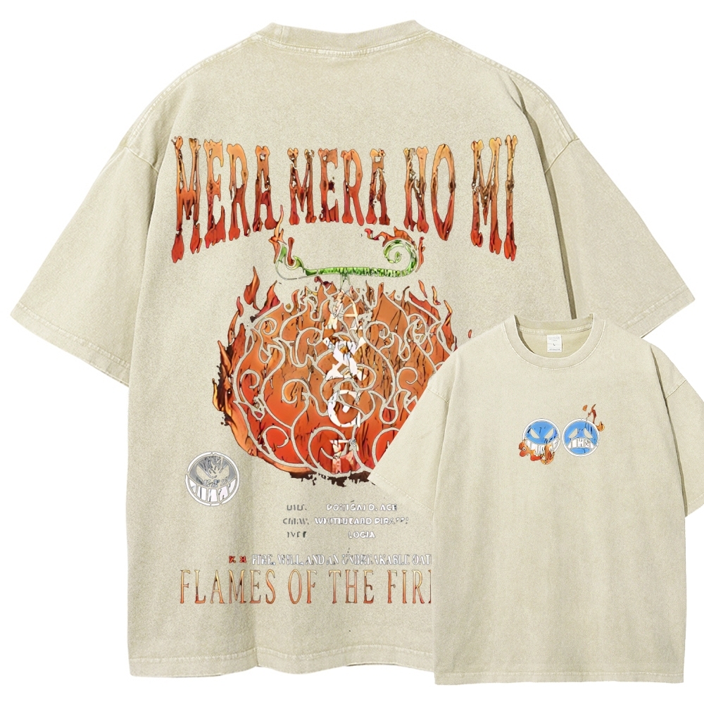 One Piece Devil Fruit | Unisex Fit Washed T-Shirt 2511018869