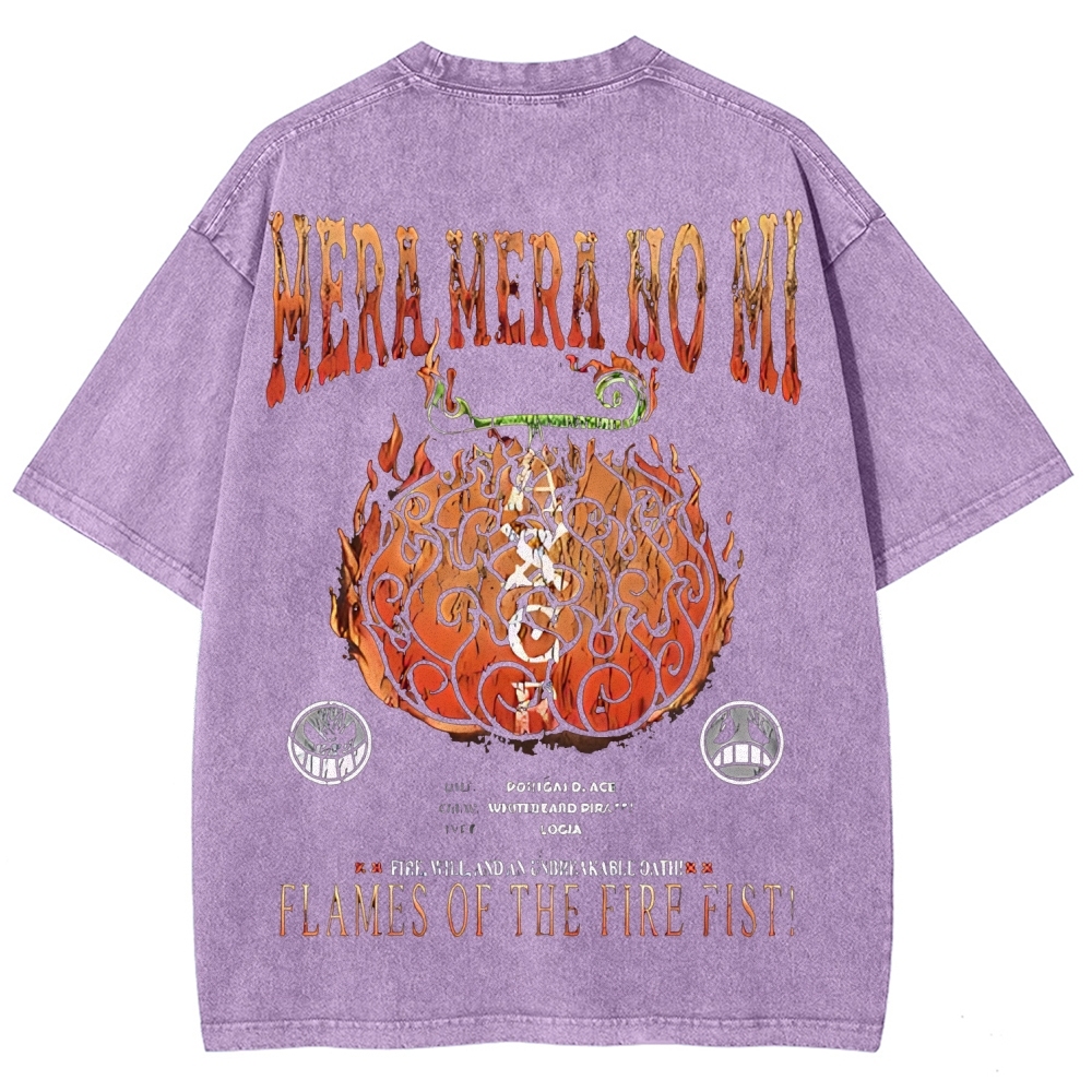 One Piece Devil Fruit | Unisex Fit Washed T-Shirt 2511018869