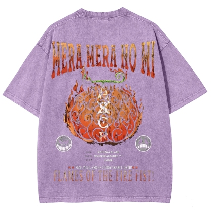 One Piece Devil Fruit | Unisex Fit Washed T-Shirt 2511018869