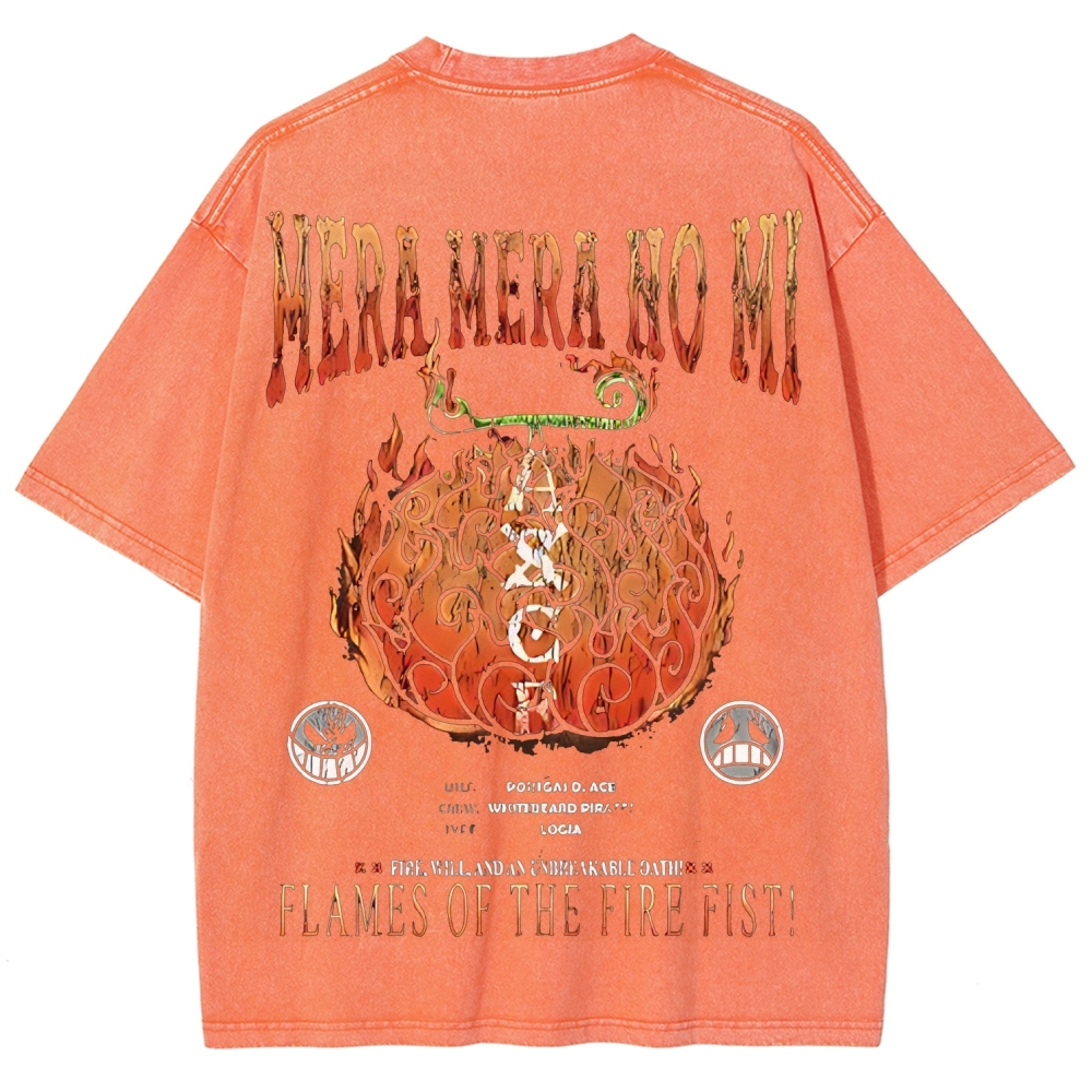 One Piece Devil Fruit | Unisex Fit Washed T-Shirt 2511018869