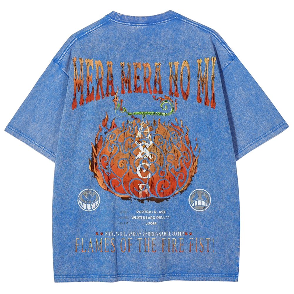 One Piece Devil Fruit | Unisex Fit Washed T-Shirt 2511018869