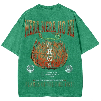 One Piece Devil Fruit | Unisex Fit Washed T-Shirt 2511018869