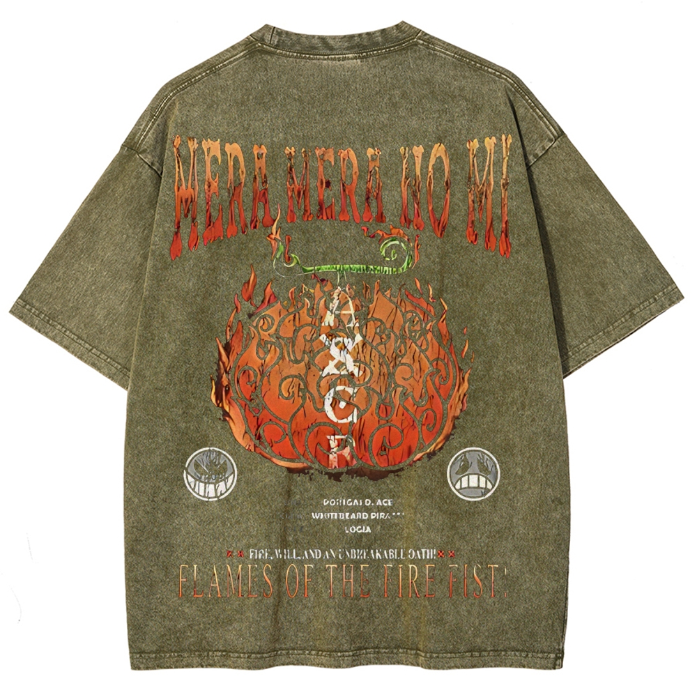 One Piece Devil Fruit | Unisex Fit Washed T-Shirt 2511018869
