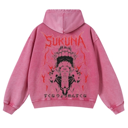 Jujutsu Kaisen Sukuna | Casual Washed Hoodie 2511022453