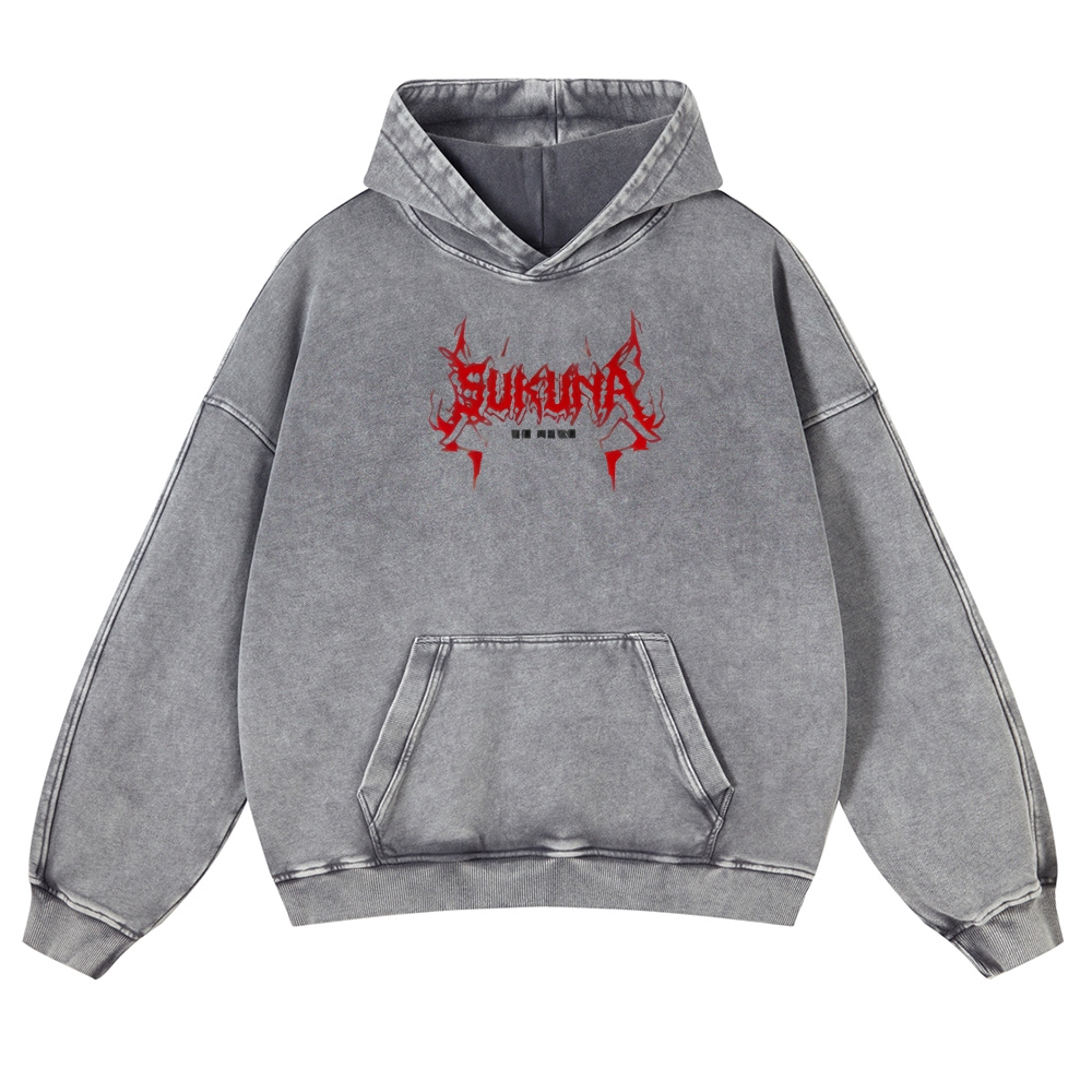 Jujutsu Kaisen Sukuna | Casual Washed Hoodie 2511022453
