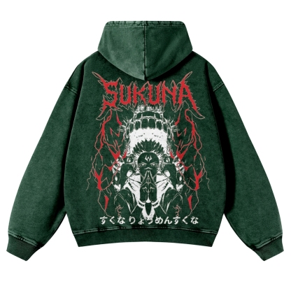 Jujutsu Kaisen Sukuna | Casual Washed Hoodie 2511022453
