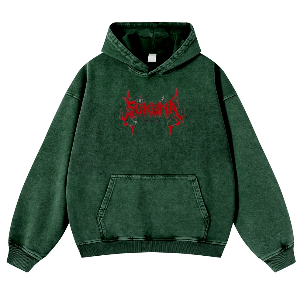 Jujutsu Kaisen Sukuna | Casual Washed Hoodie 2511022453
