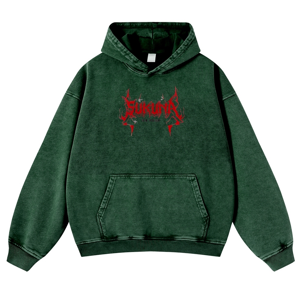 Jujutsu Kaisen Sukuna | Casual Washed Hoodie 2511022453