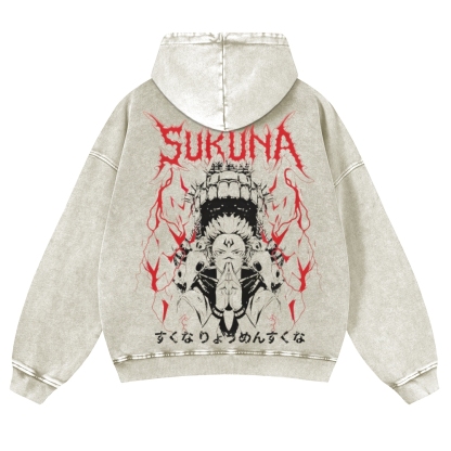 Jujutsu Kaisen Sukuna | Casual Washed Hoodie 2511022453