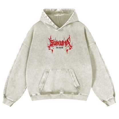 Jujutsu Kaisen Sukuna | Casual Washed Hoodie 2511022453